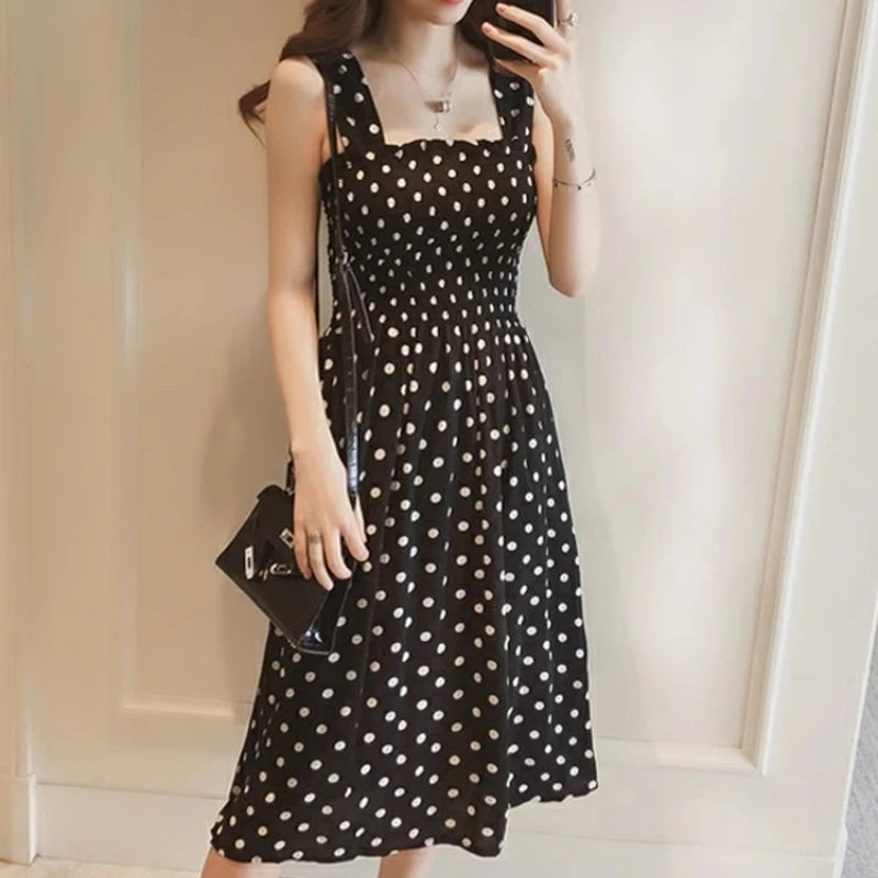 Robe Femme Rouge à Pois Blancs