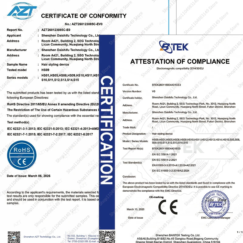 Hair Dryer 6 in 1 Set 150000 RPM Ionic Blow Dryer with Diffuser Fast Drying for Thick Curly Hair Women Gift