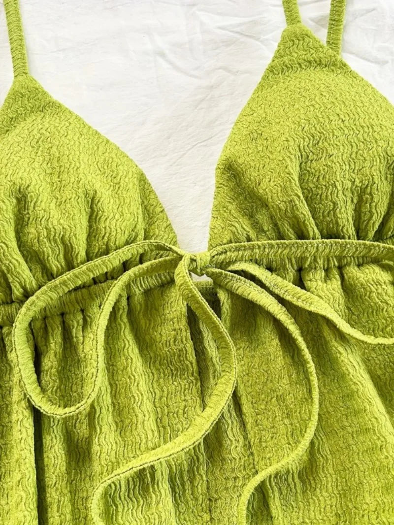 Ensemble 2 Pièces Femme – Vert Olive Élégant