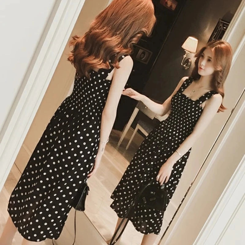 Robe Femme Rouge à Pois Blancs
