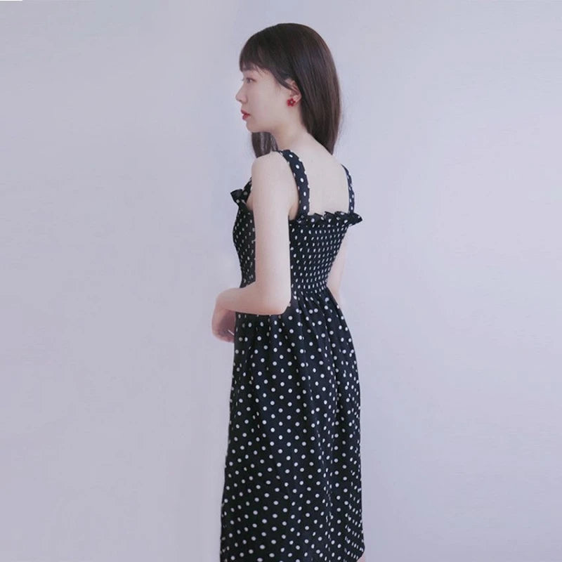 Robe Femme Rouge à Pois Blancs