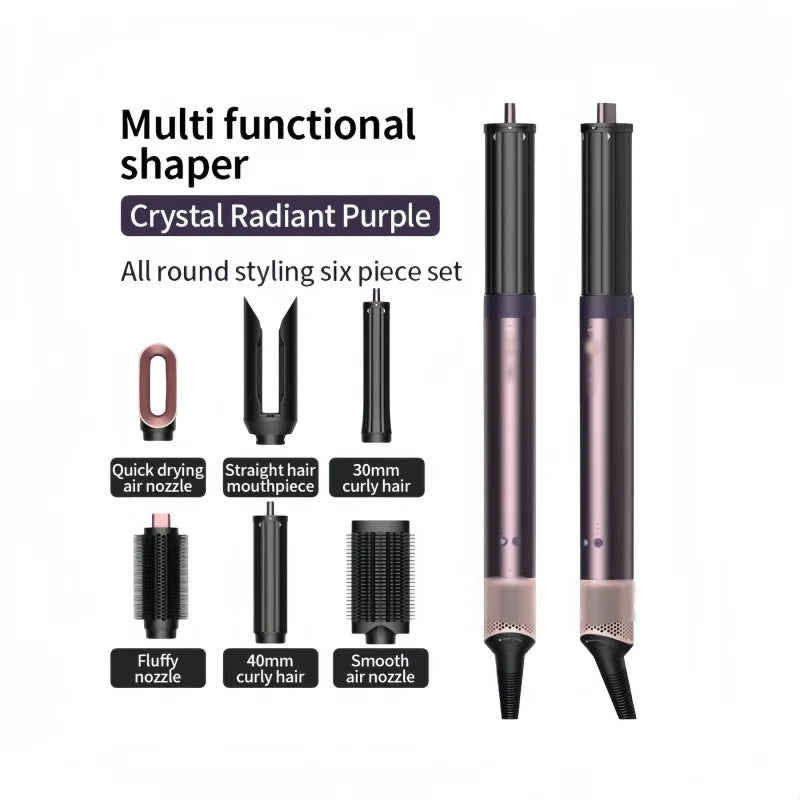 Hair Dryer 6 in 1 Set 150000 RPM Ionic Blow Dryer with Diffuser Fast Drying for Thick Curly Hair Women Gift